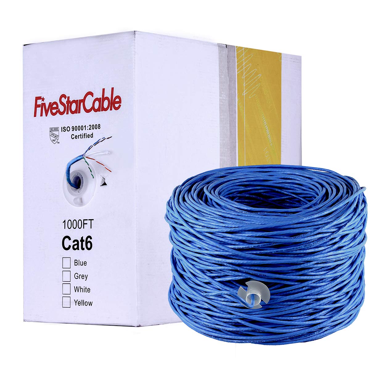 Blue Cat6 1000ft 23AWG UTP Ethernet Cable Z688697