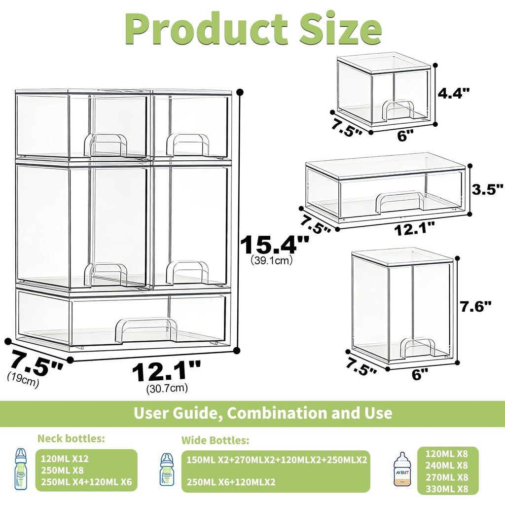 Acrylic Stackable Bottle Storage Organizer X24565