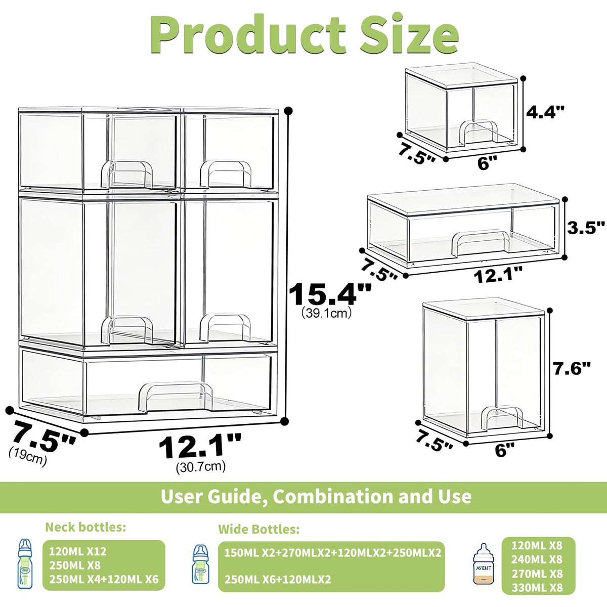 Acrylic Stackable Bottle Storage Organizer X24565