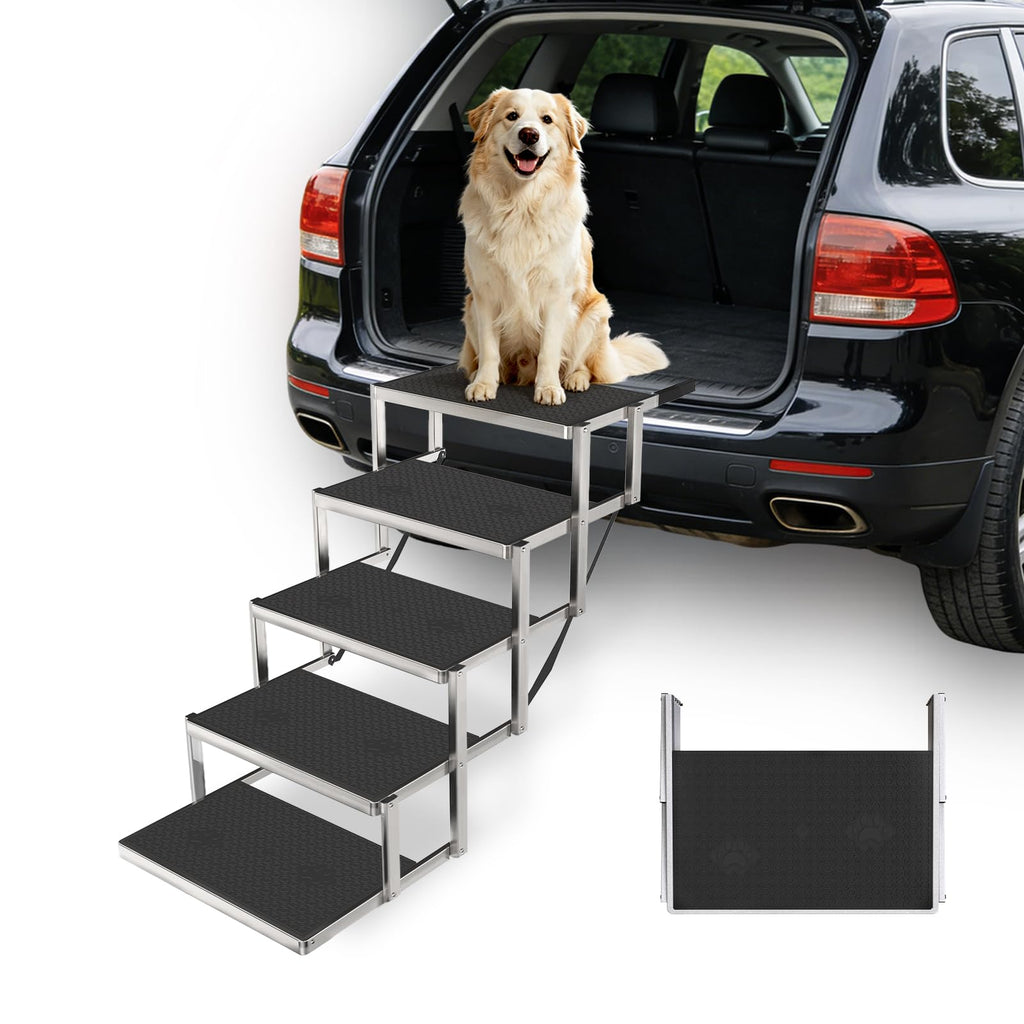 5-Step Foldable Non-Slip Plastic Dog Steps U5617