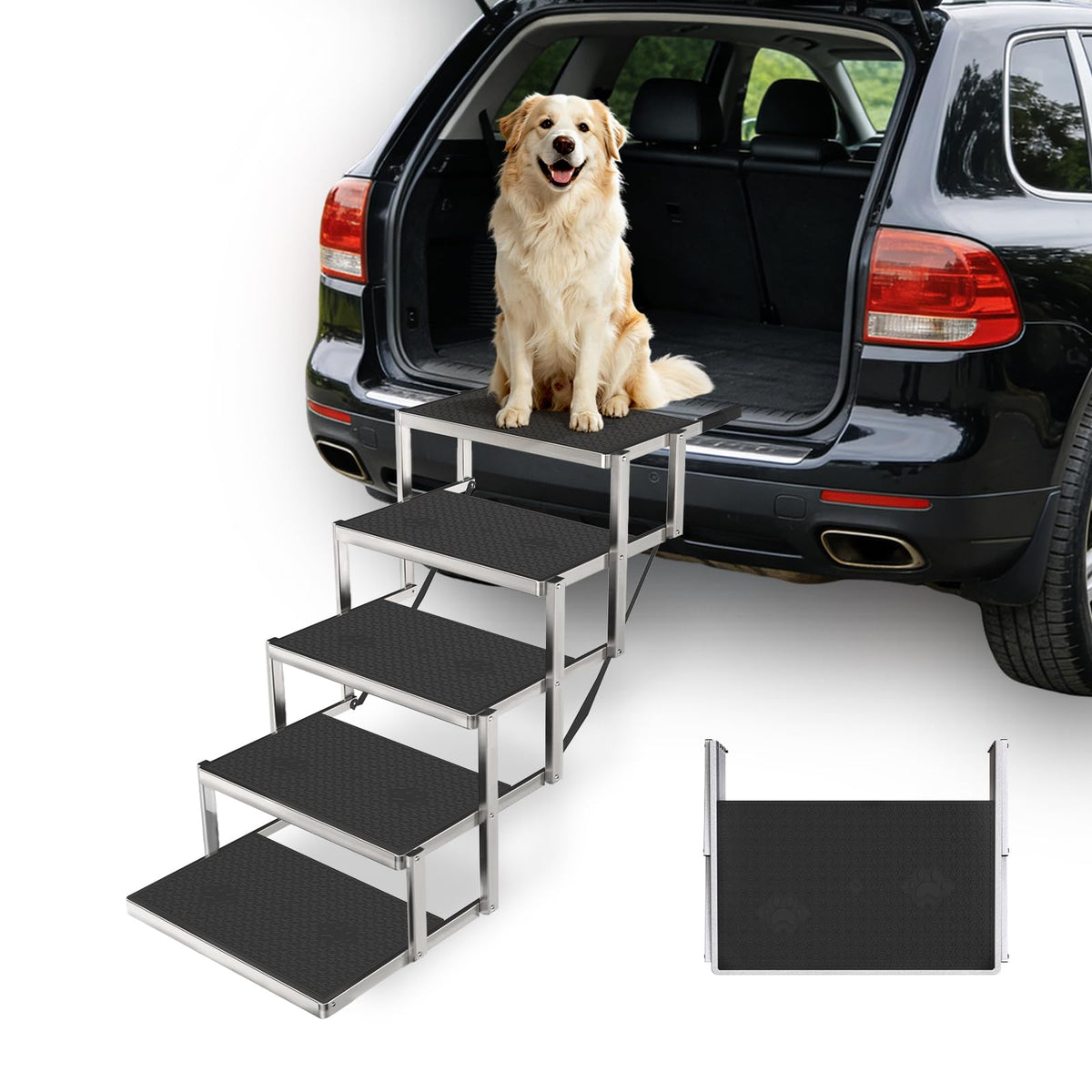5-Step Foldable Non-Slip Plastic Dog Steps U5617