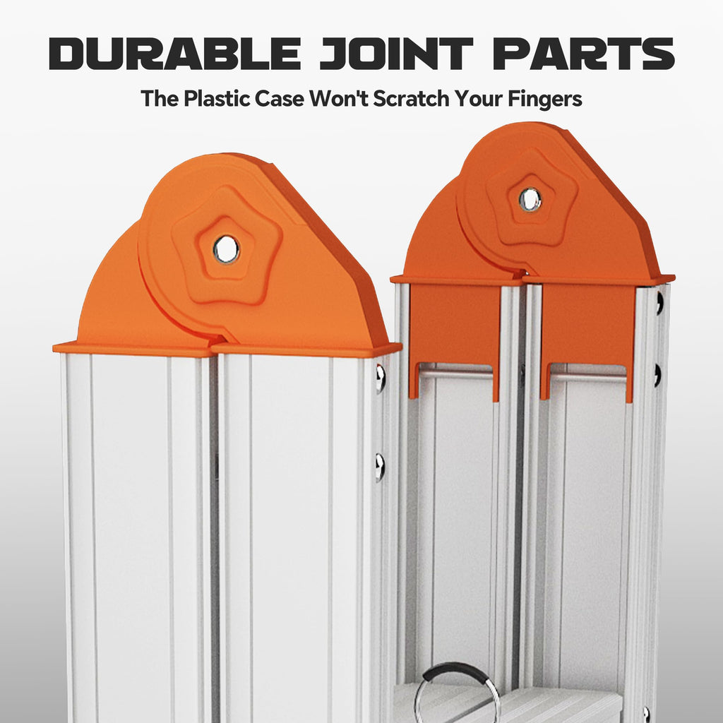 Aluminum Foldable 5-Step Ladder with Wide Anti-Slip Pedal R587499
