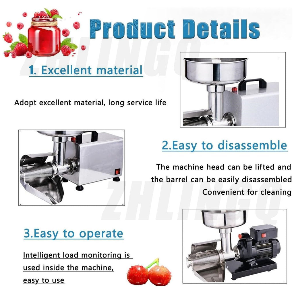450W Stainless Steel Electric Tomato Strainer W9156