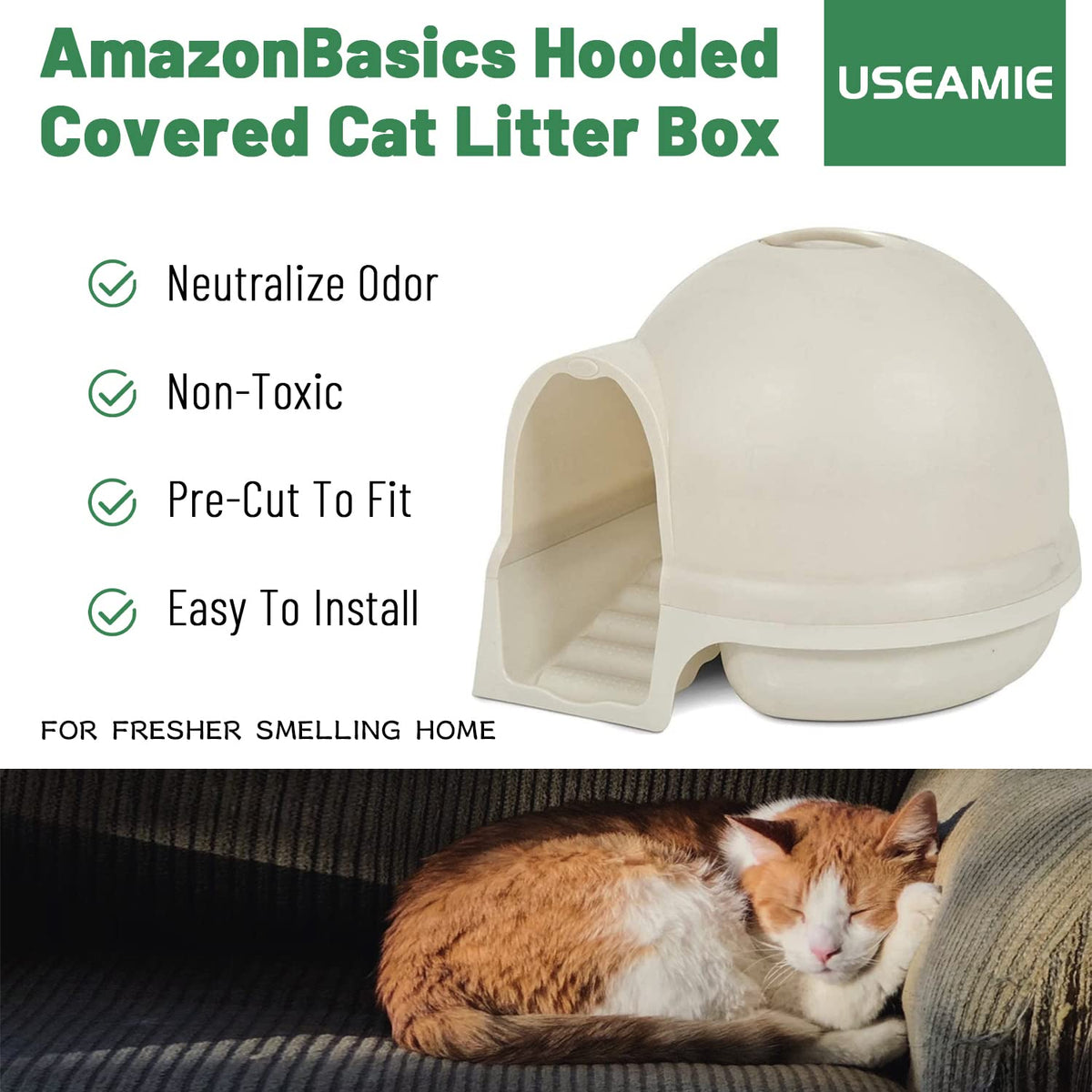 Activated Carbon Cat Litter Box Replacement Filters 4 Pack Q883322