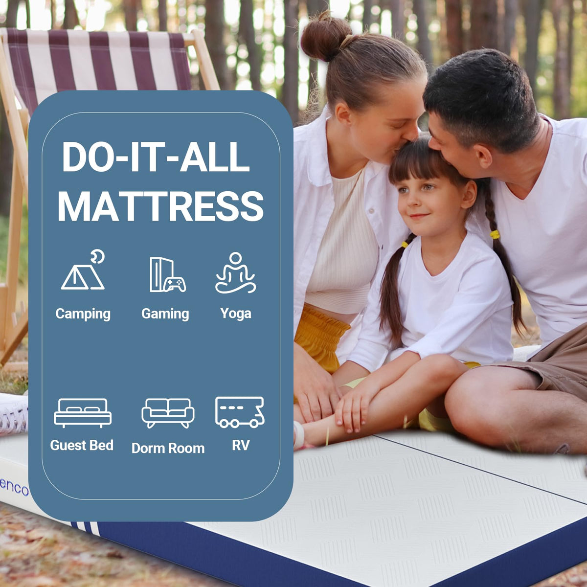 Foldable Memory Foam Mattress Topper Twin 4 Inch Y89956
