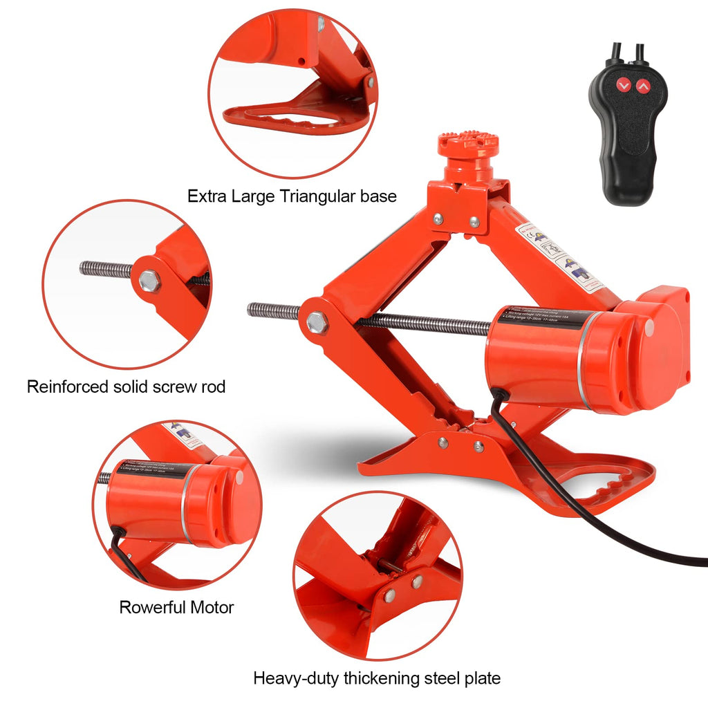 3 Ton Electric Car Scissor Jack with Telescoping Lug Wrench R729225
