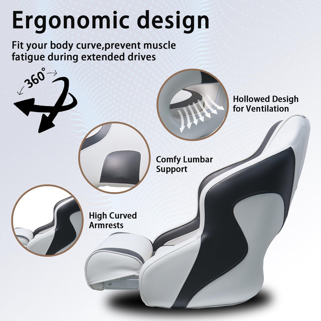 White Black Boat Seat G57686