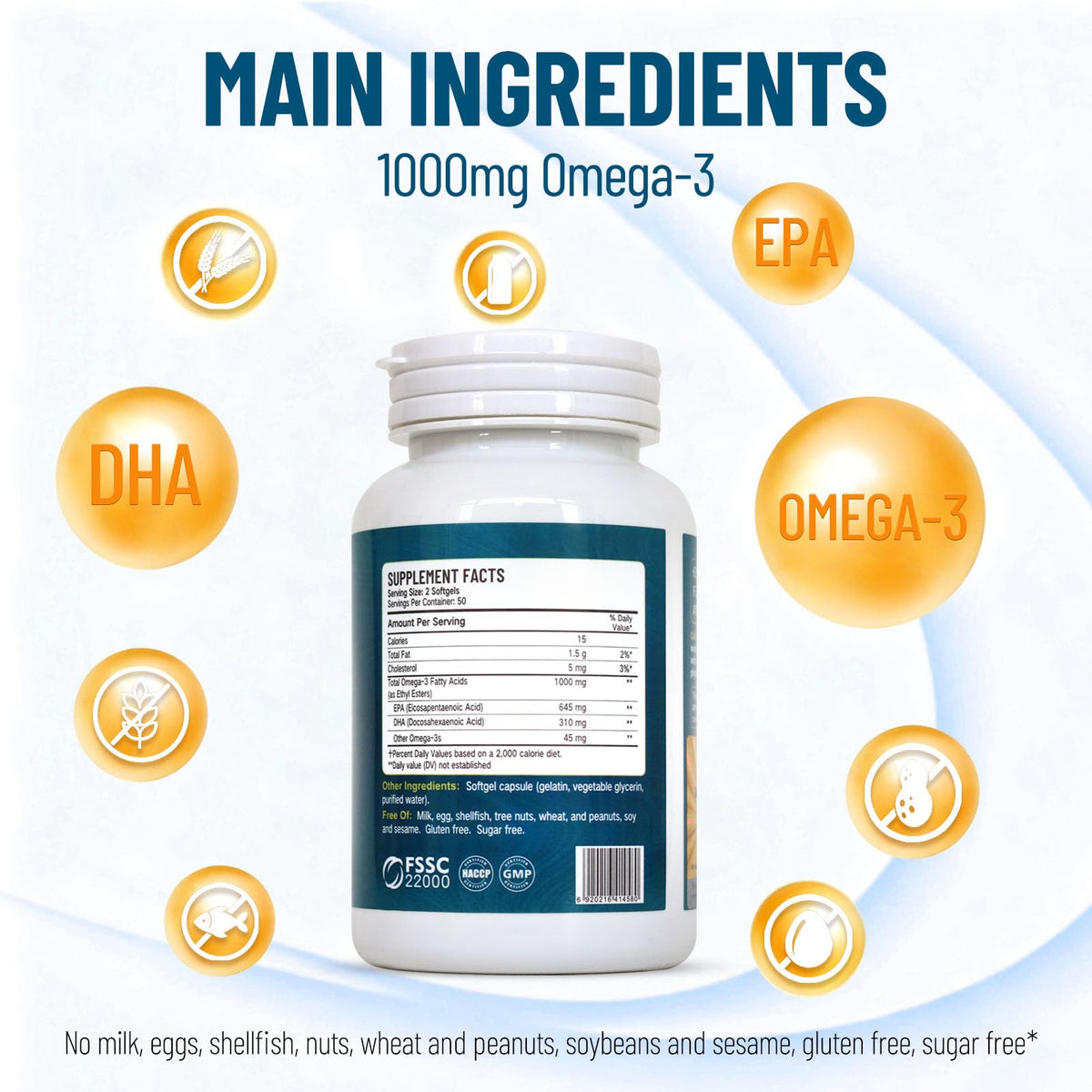 Omega 3 Fish Oil Softgels 100 Ct T368153