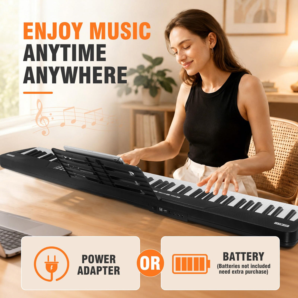88 Key Semi Weighted Digital Piano with Stand A1471