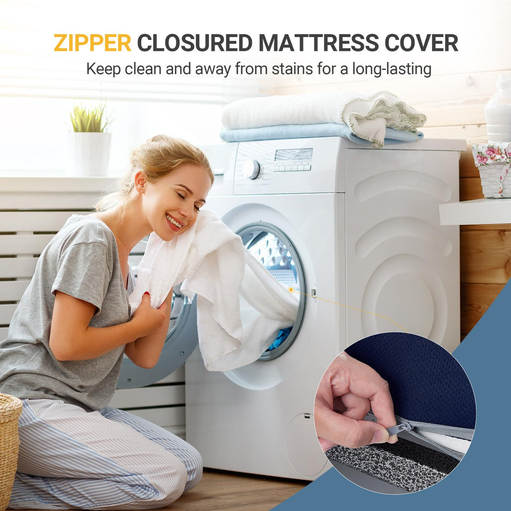 Foldable Memory Foam Mattress Topper Twin 4 Inch Y89956