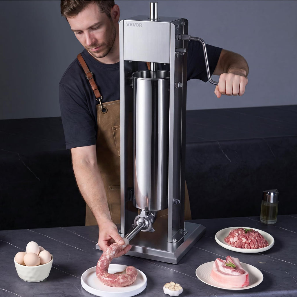7L/15LBS Vertical Manual Sausage Stuffer J30555
