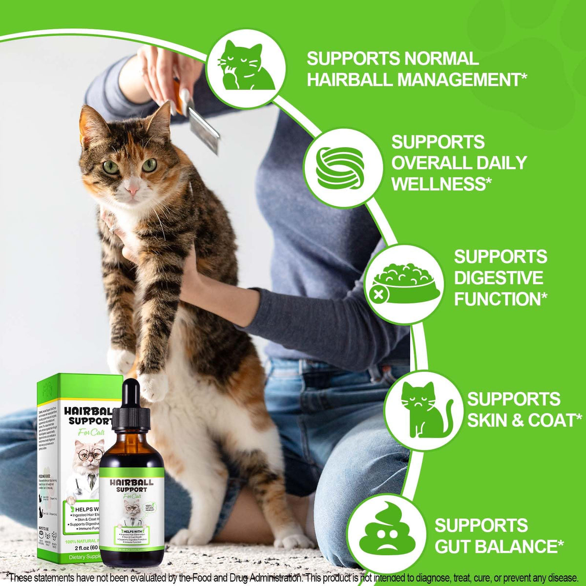 Cat Hairball Remedy Digestive Aid Drops 60ml J725813