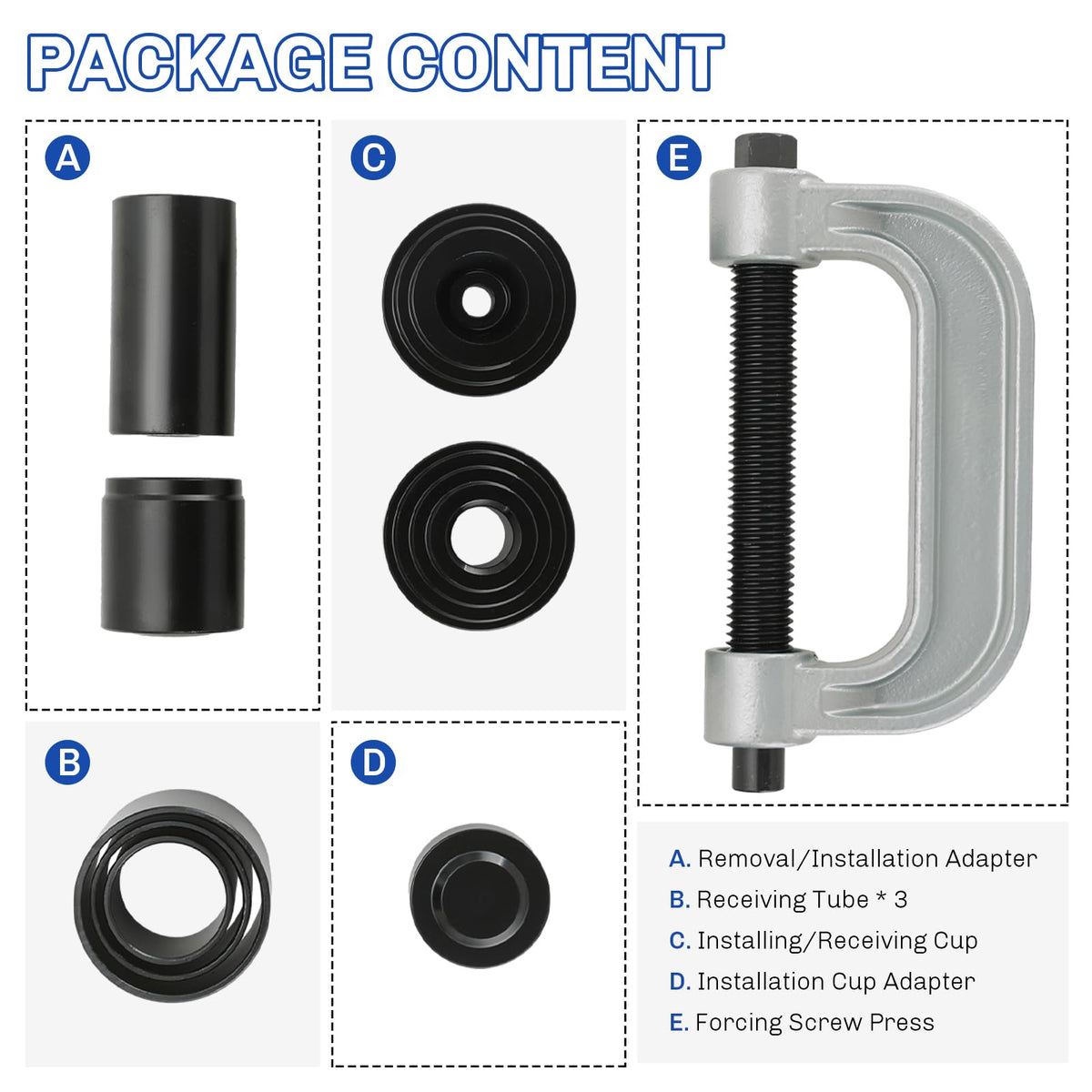 Heavy Duty Ball Joint Press and U Joint Removal Tool Kit L48371