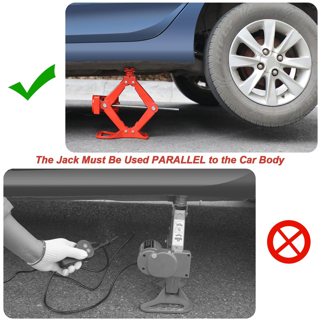 3 Ton Electric Car Scissor Jack with Telescoping Lug Wrench R729225