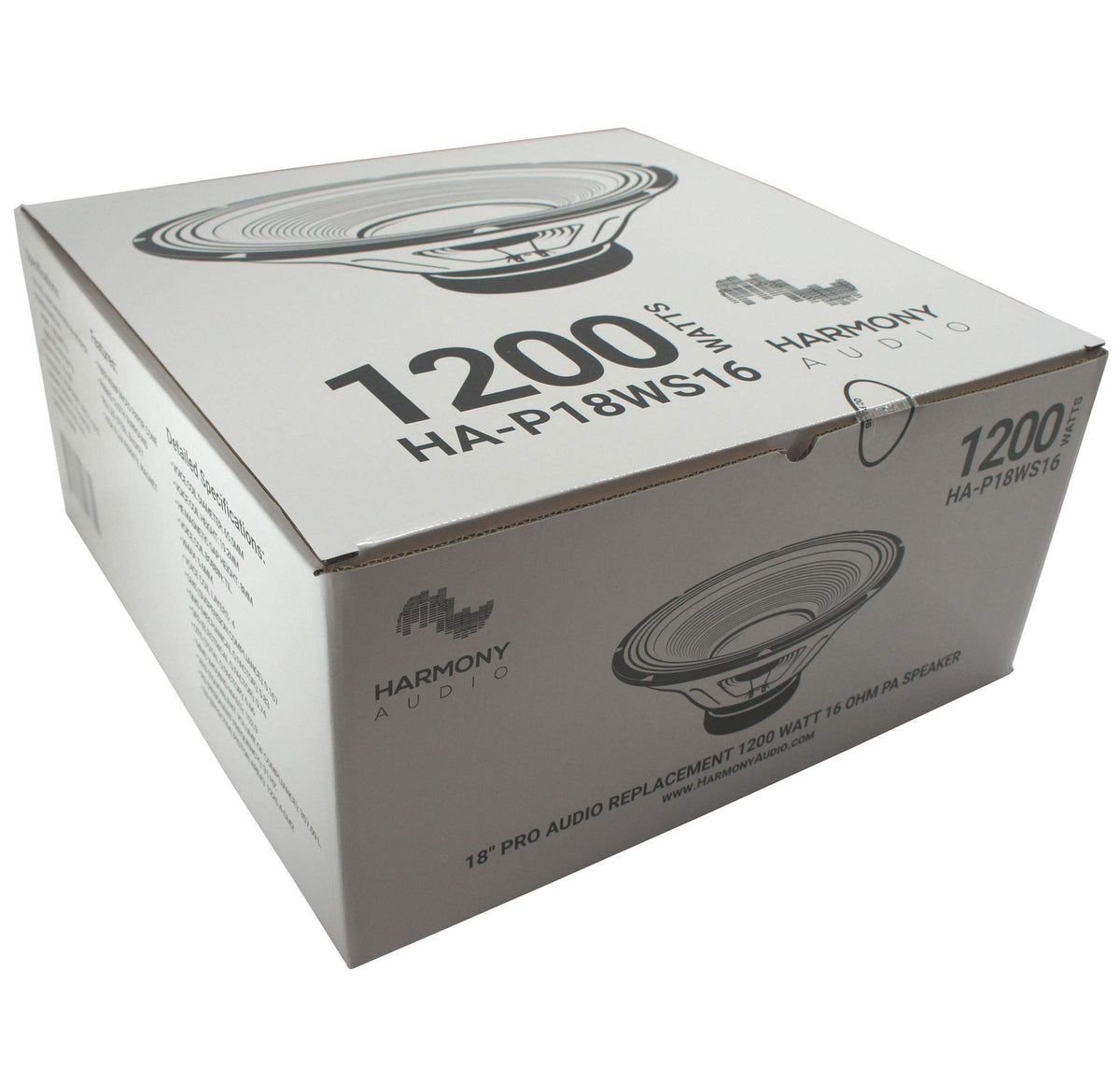 16 Ohm 18 Inch Woofer 4 Pack 1200W Subwoofer Y81649
