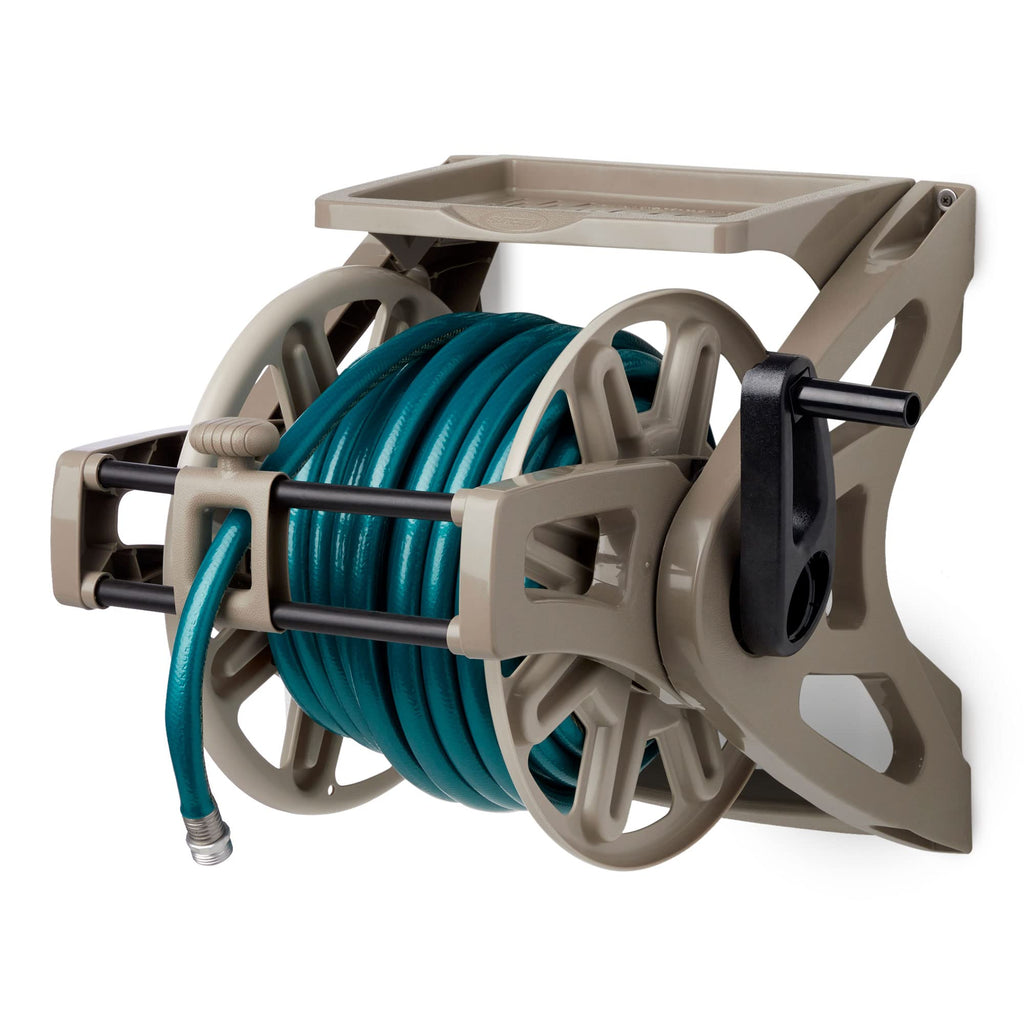 Wall-Mount Hose Reel with Storage Tray A679