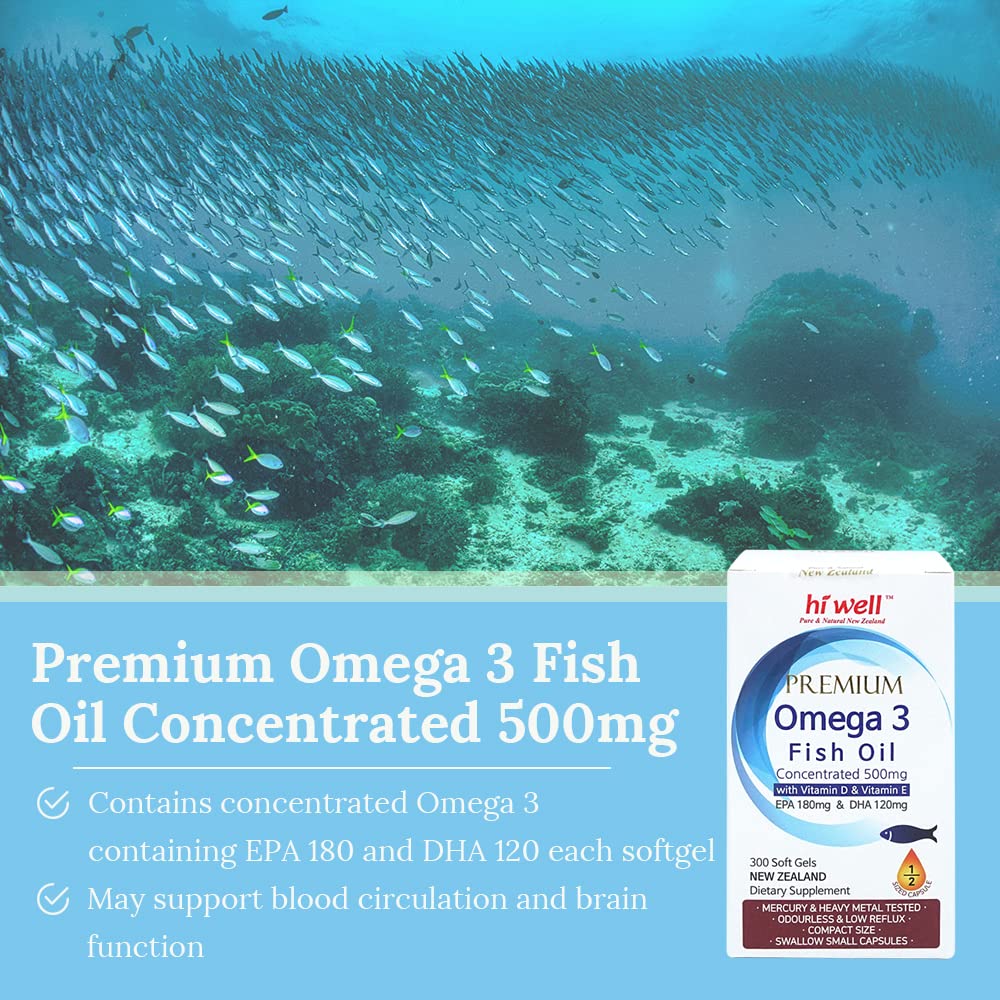 Omega 3 Fish Oil 500mg Softgels W346822