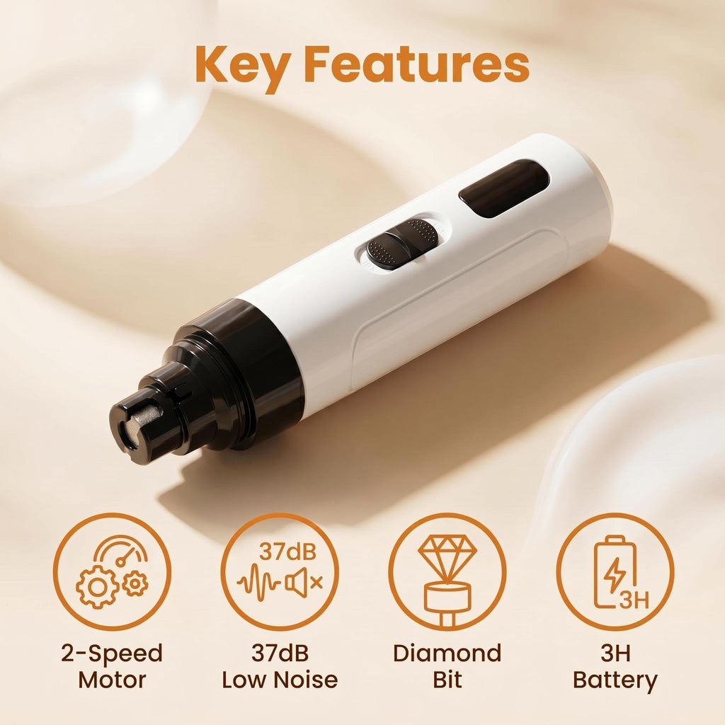Quiet Pet Nail Grinder, 2 Replacement Heads C8119