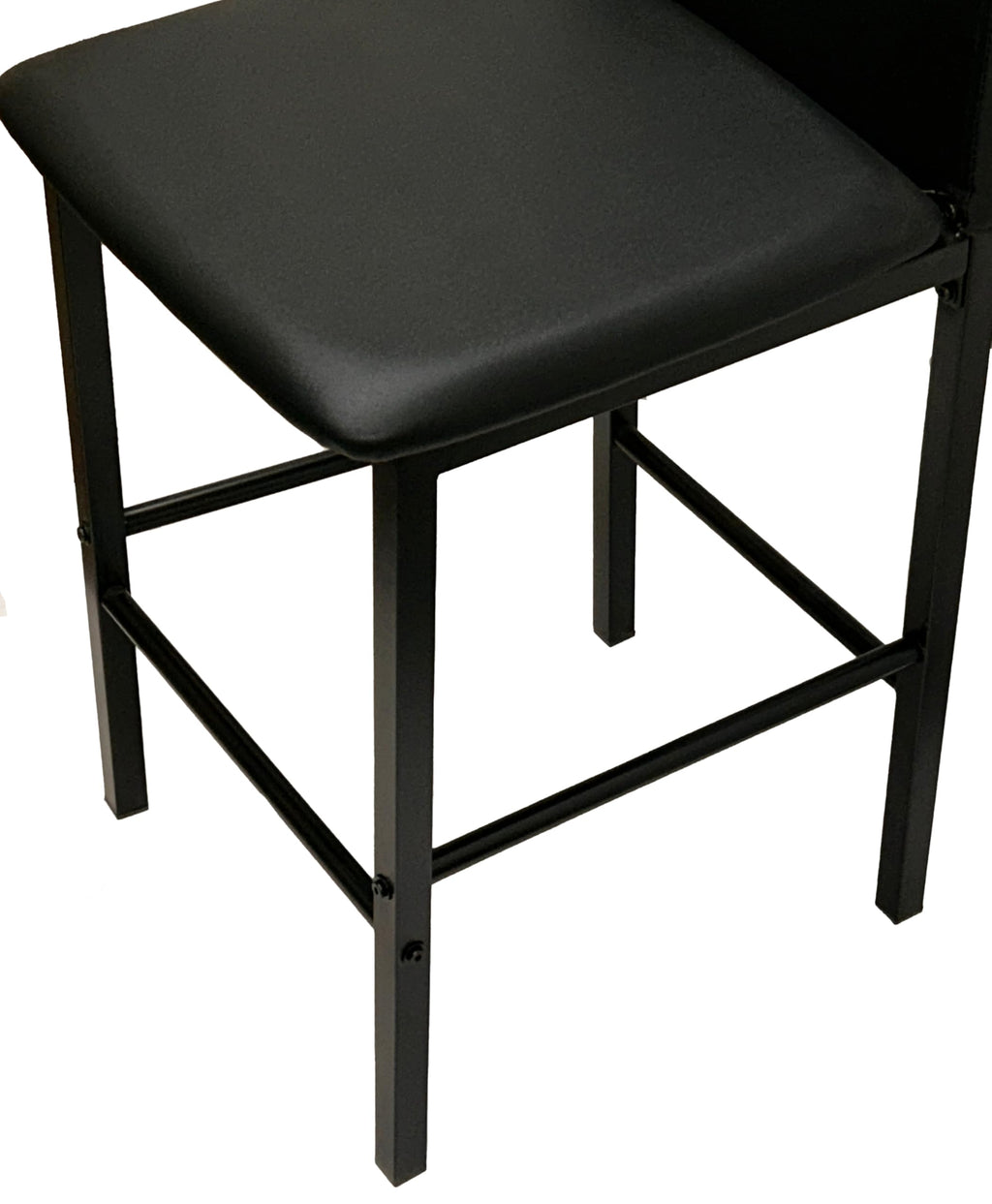 Black Faux Leather Barstools Set of 6 I715