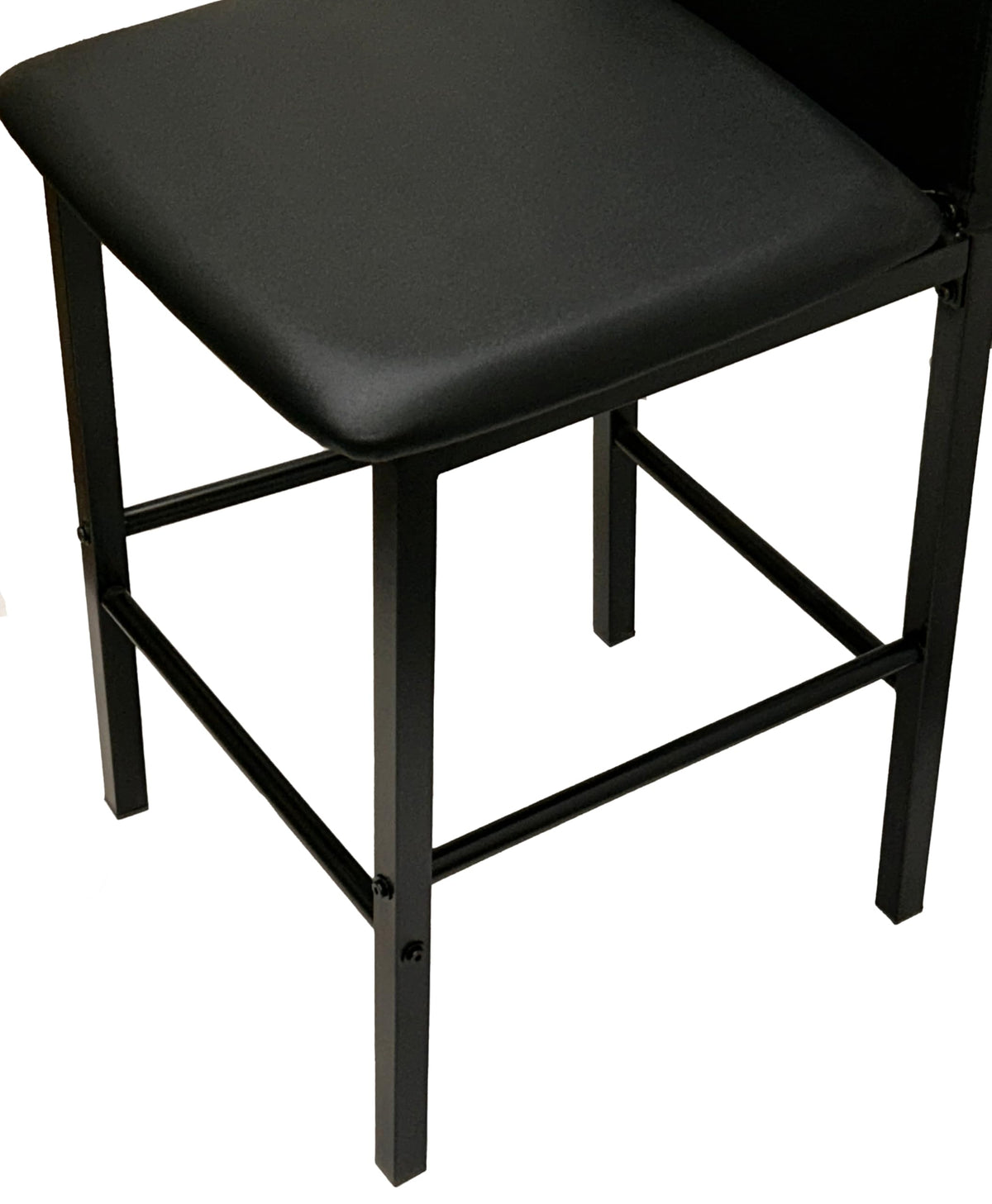 Black Faux Leather Barstools Set of 6 I715