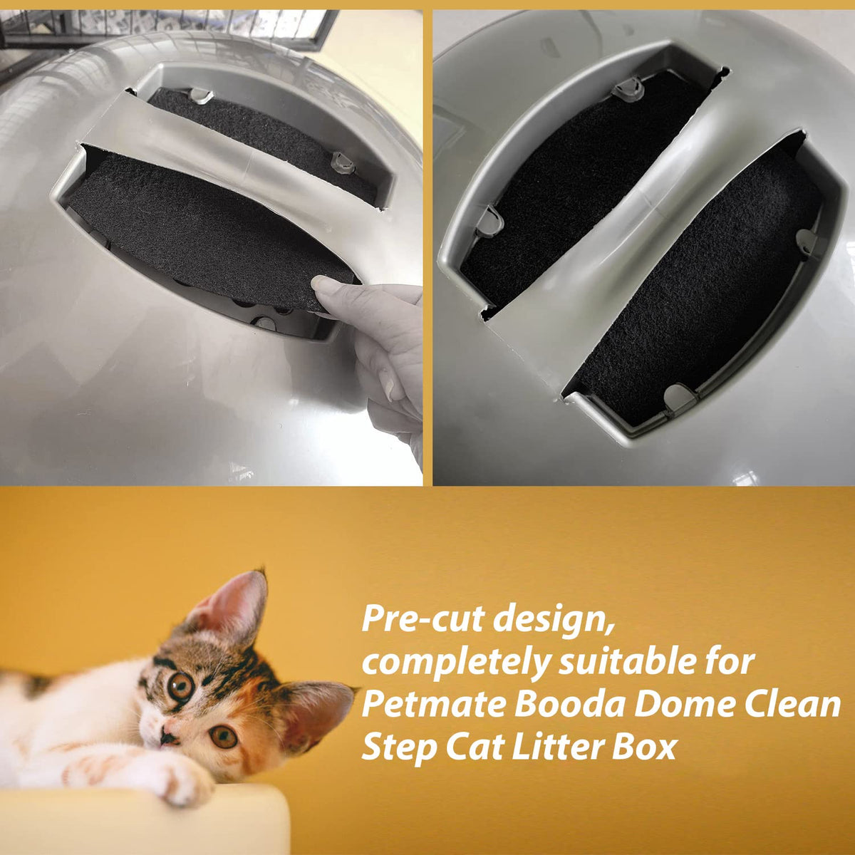 Activated Carbon Cat Litter Box Replacement Filters 4 Pack Q883322