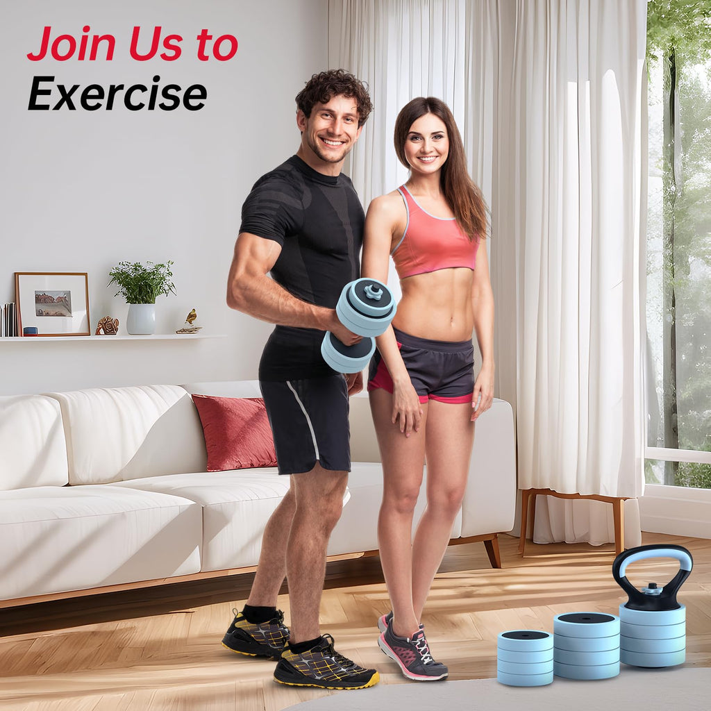 Adjustable 45lbs Dumbbell Set with Connector J314