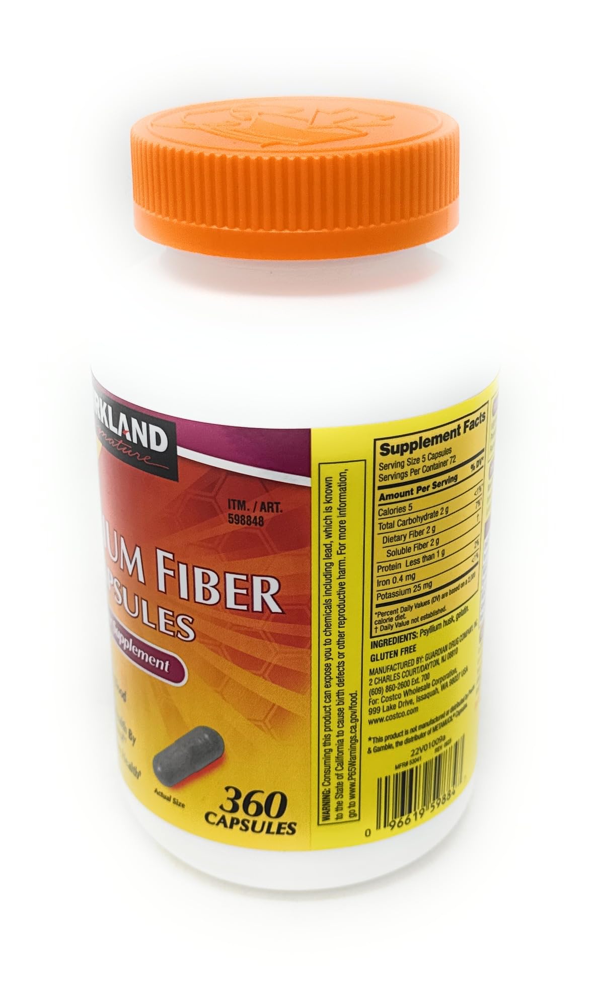 Fiber Supplement 360 Capsules K55991