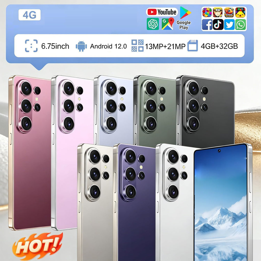 4G Dual SIM Unlocked Smartphone with 6.75" HD Screen, Black A3817