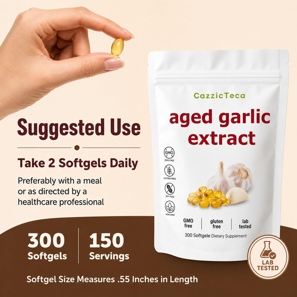 Odorless Organic Garlic Extract 7500mg 300 Softgels U4042