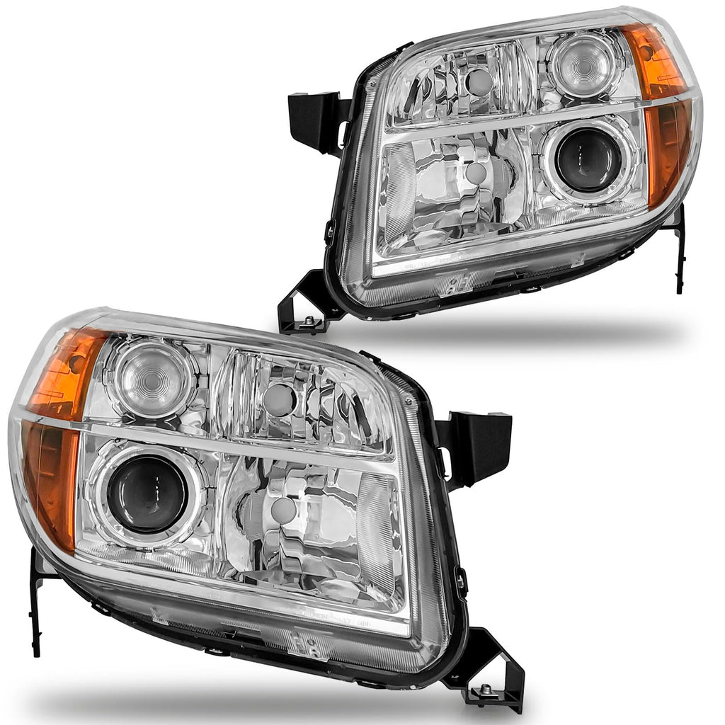 2006-2008 Honda Pilot Headlights Assembly Chrome Pair H37195