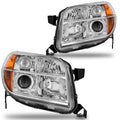 2006-2008 Honda Pilot Headlights Assembly Chrome Pair H37195