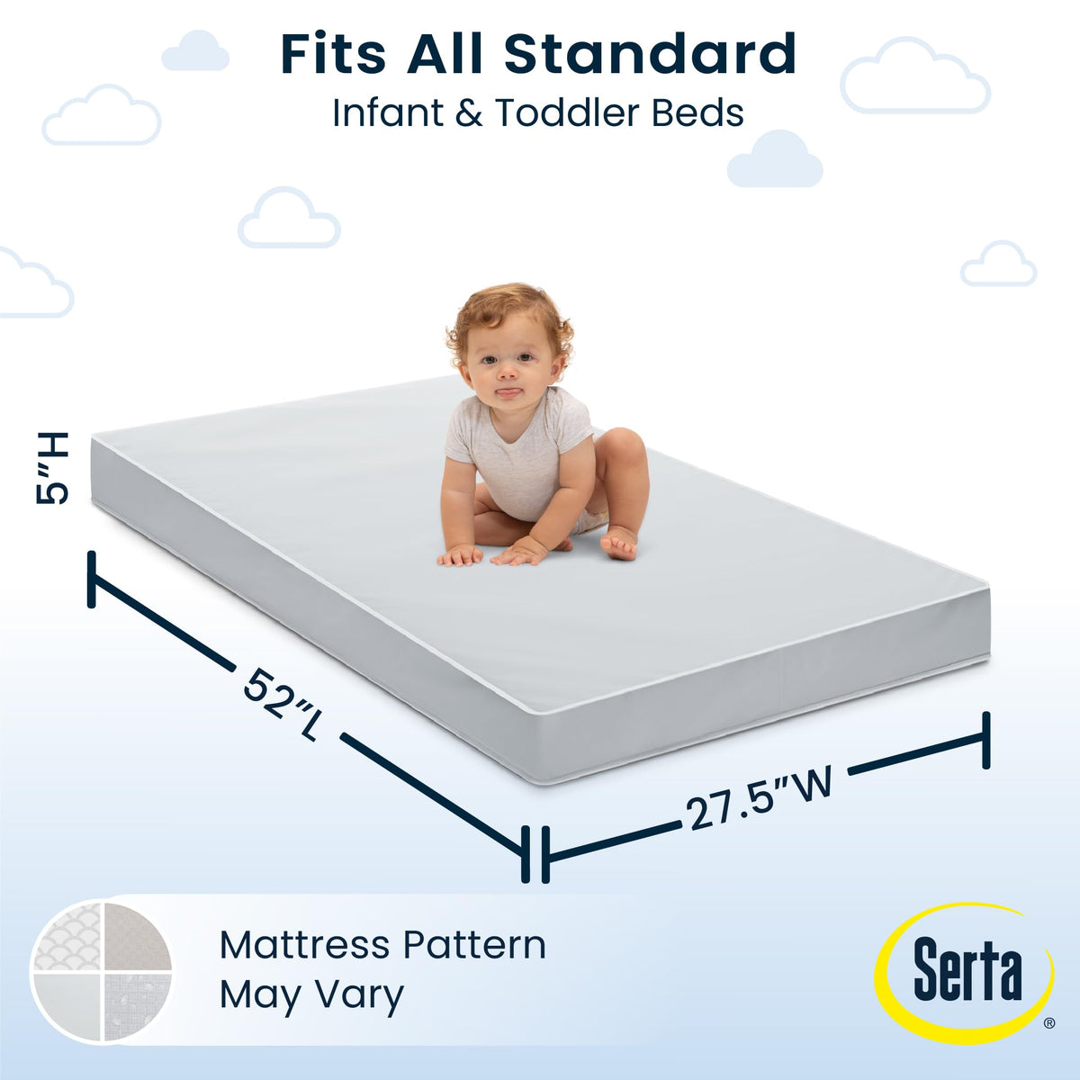 Baby Crib Mattress and Toddler Mattress W837571