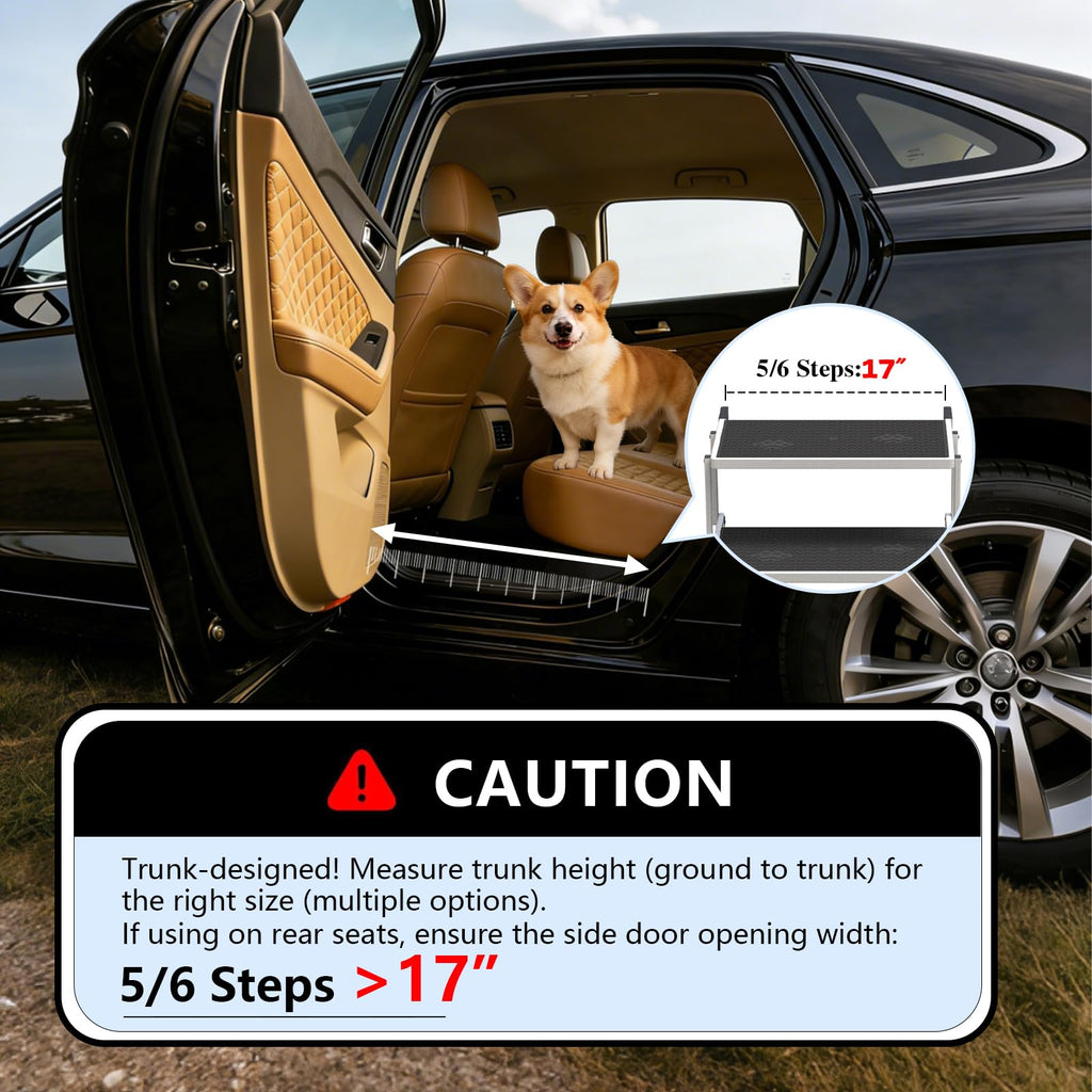 5-Step Foldable Non-Slip Plastic Dog Steps U5617