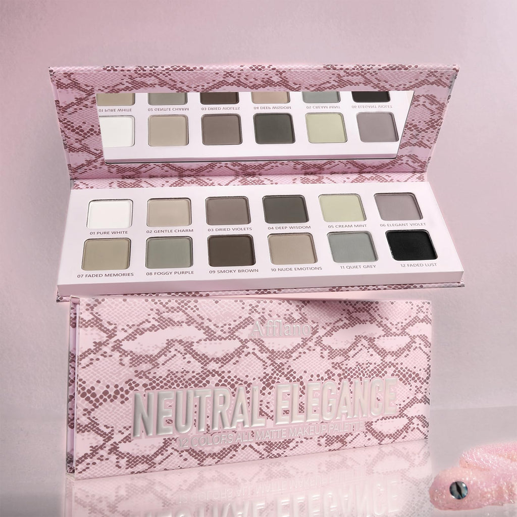 Cool Toned Grey Matte Eyeshadow Palette D501554