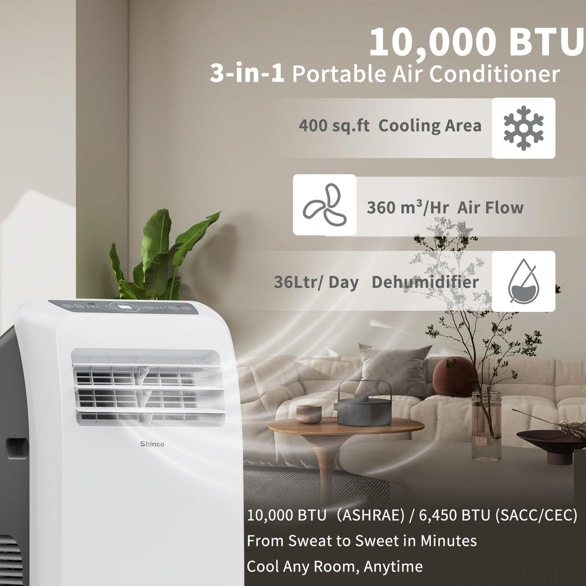 10,000 BTU Portable Air Conditioner F4707