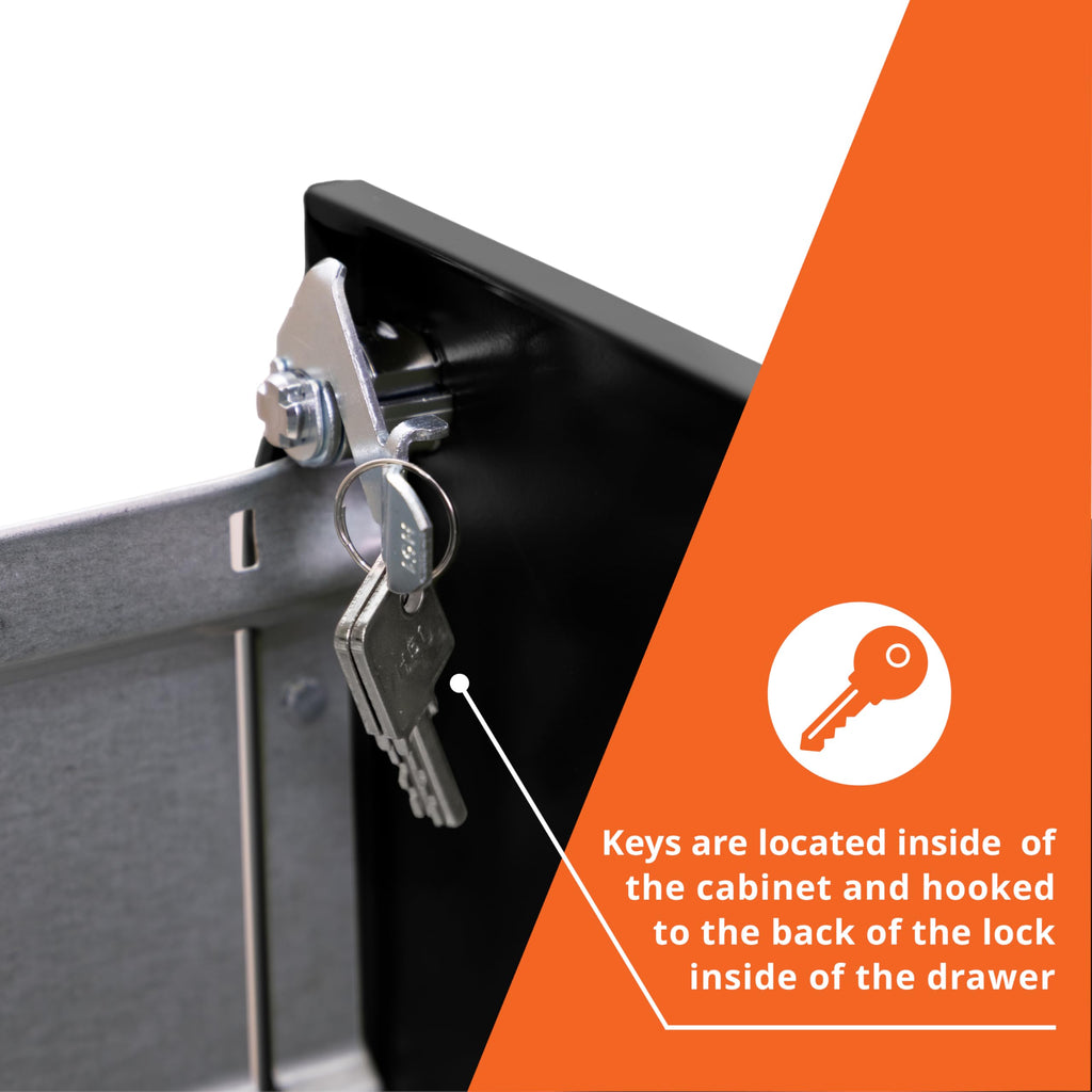3 Drawer Locking Letter-Size Steel Filing Cabinet U469