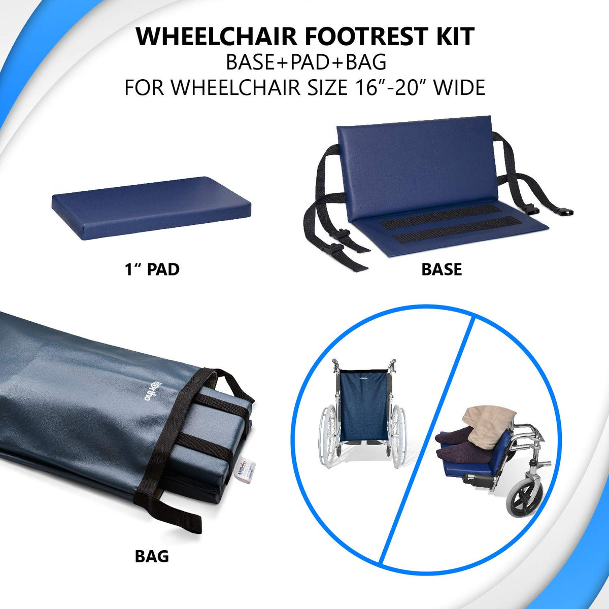 Wheelchair Foot-Rest Extender Elevating Pad W668