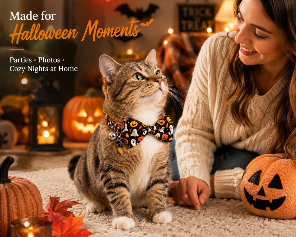 Halloween Cat Collar 2 Pack Adjustable Breakaway Y45638