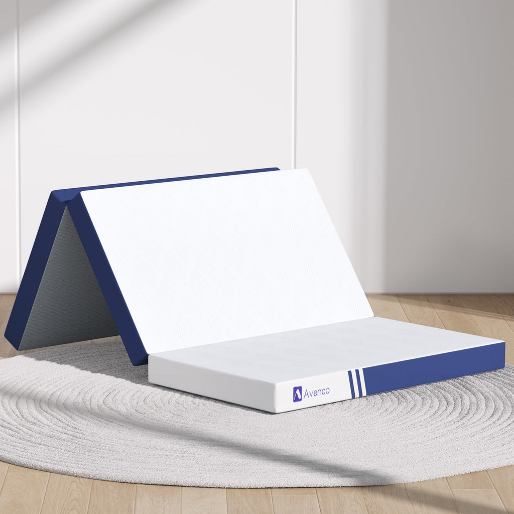 Foldable Memory Foam Mattress Topper Twin 4 Inch Y89956