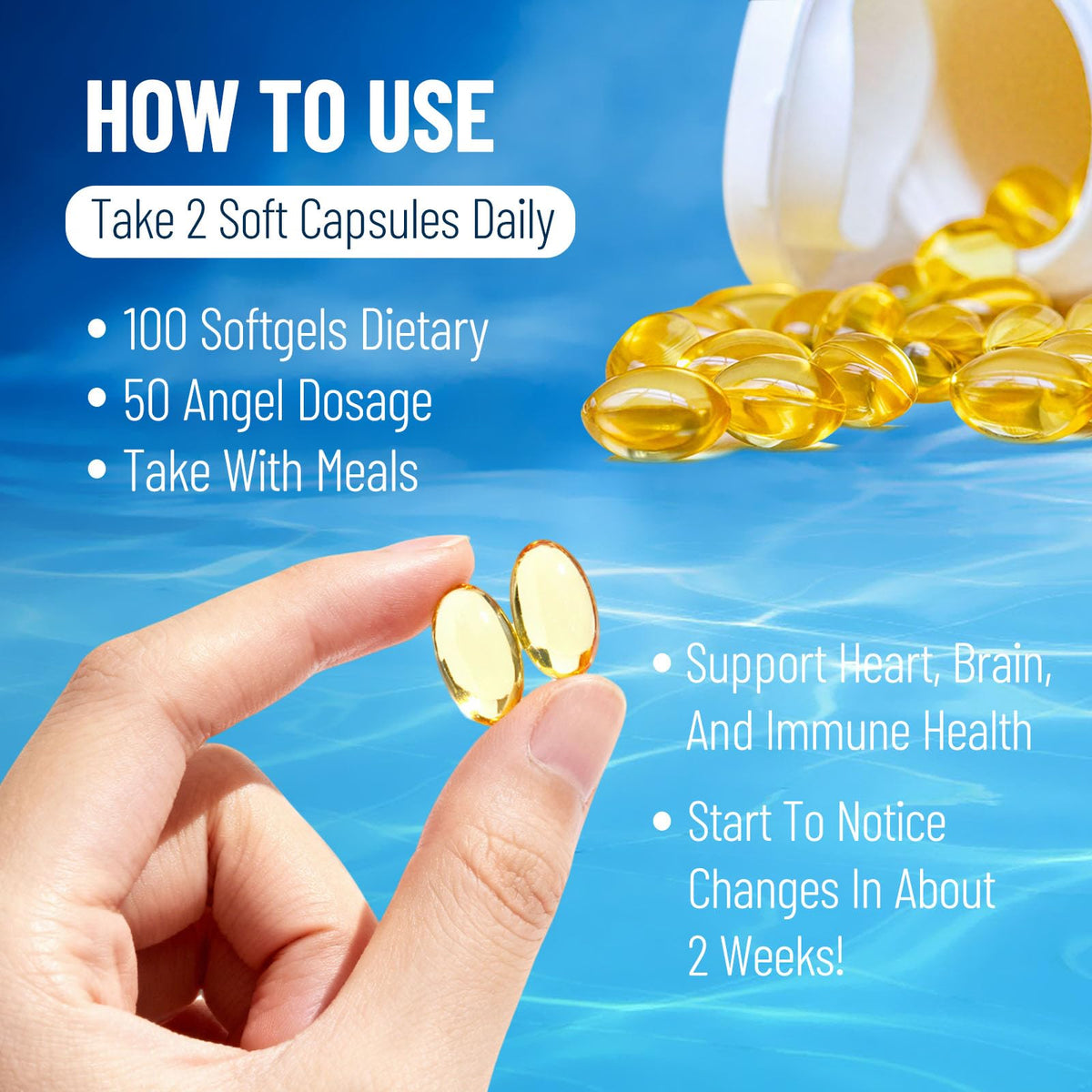 Omega 3 Fish Oil Softgels 100 Ct T368153