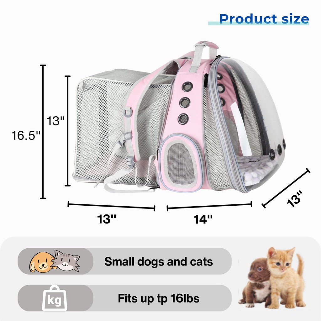 Expandable Cat Backpack with Mini Fan P5633