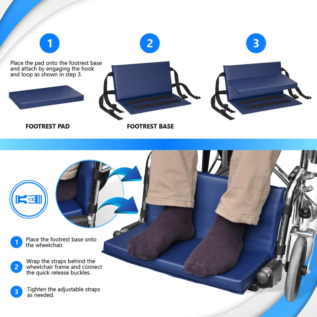 Wheelchair Foot-Rest Extender Elevating Pad W668
