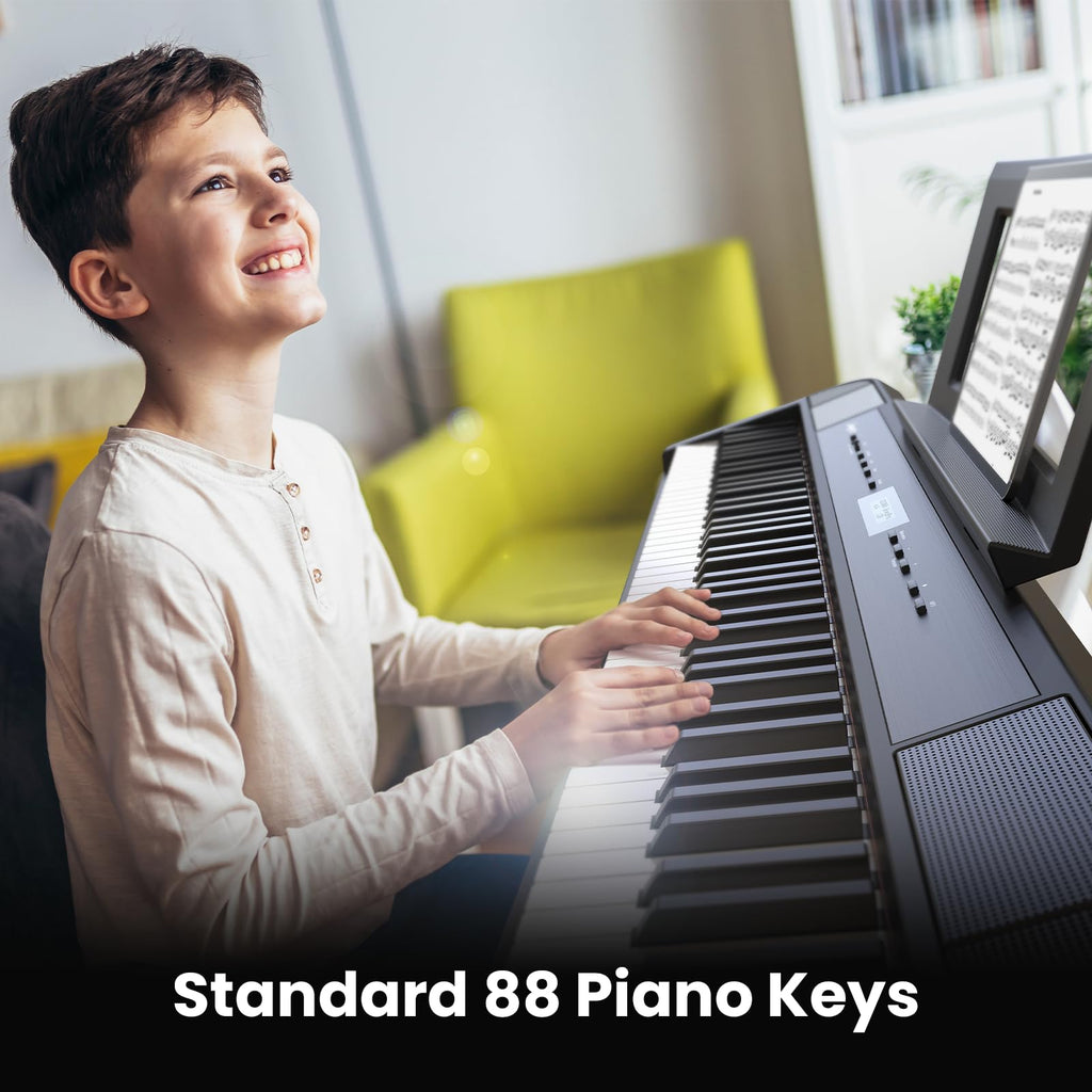 88 Keys Weighted Hammer Portable Electric Keyboard Piano with Stand T146