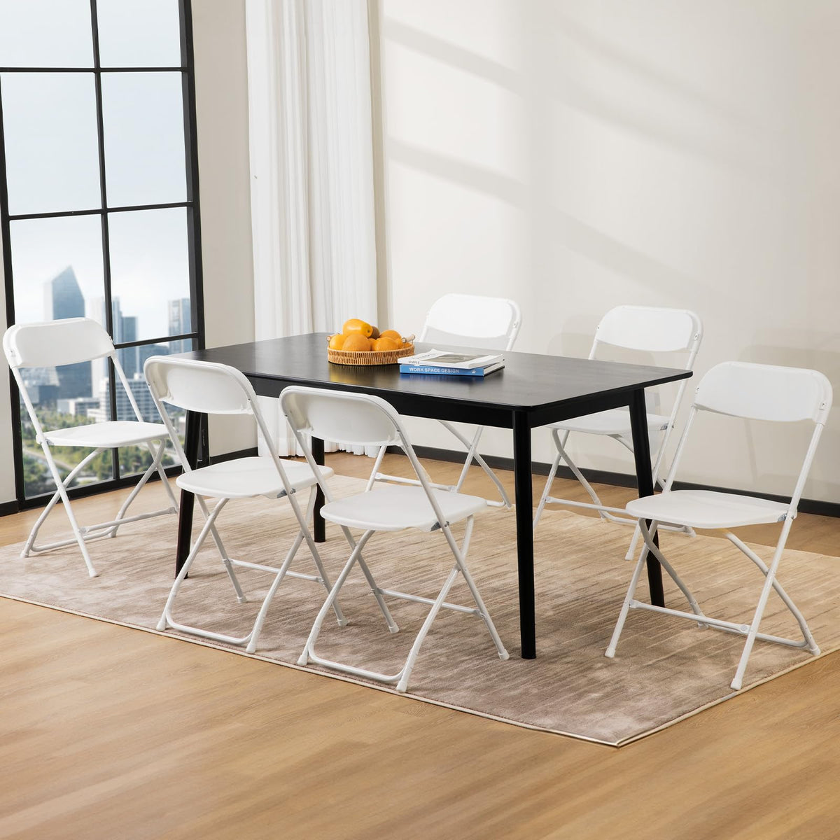 White 10 Pack Folding Chair with 330-Pound Capacity W436