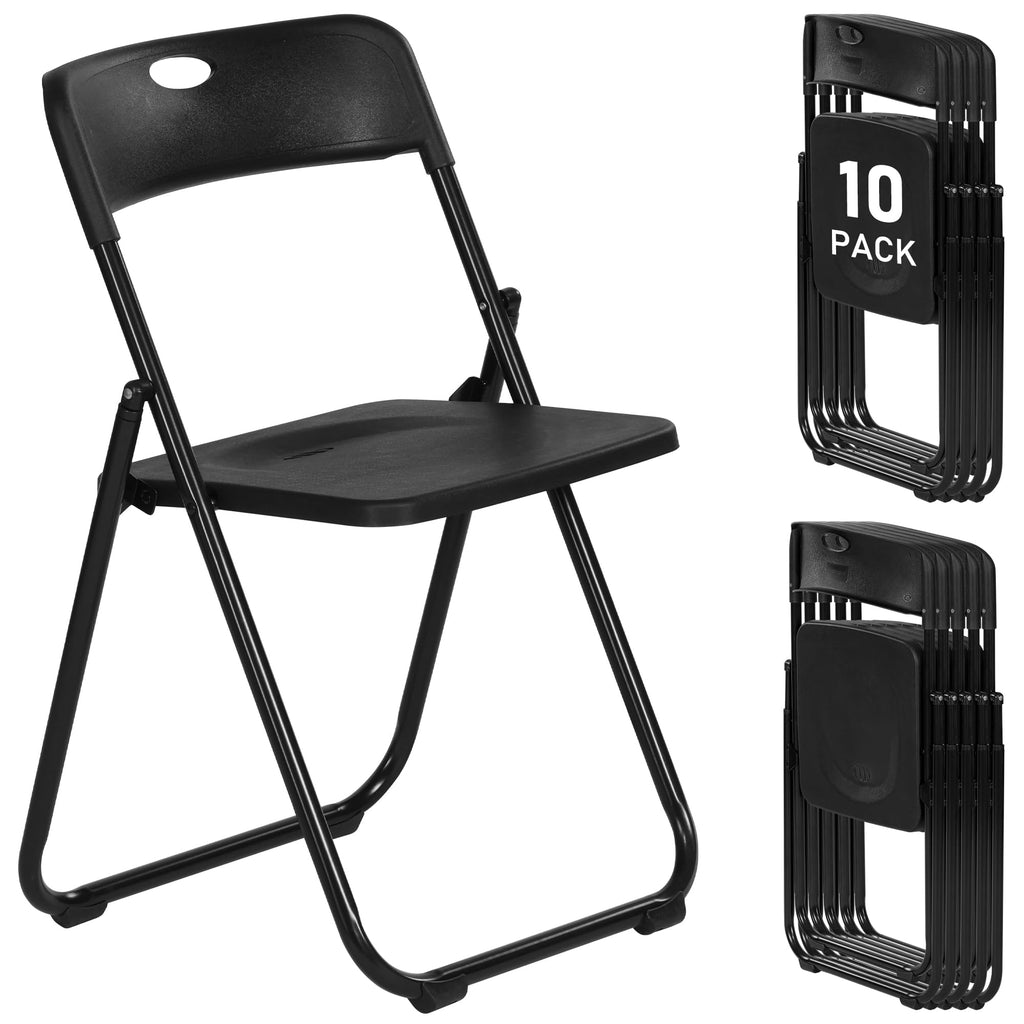 Black Plastic Folding Chairs Q319885
