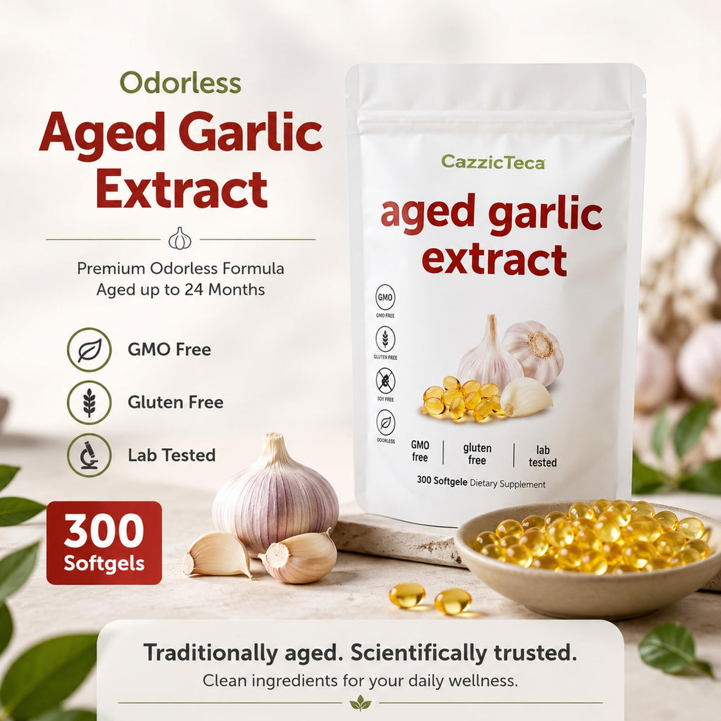 Odorless Organic Garlic Extract 7500mg 300 Softgels U4042