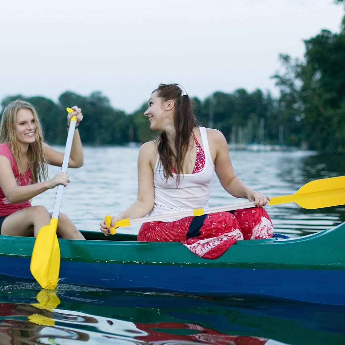 Telescopic Kayak Paddle 2Pcs Plastic Aluminum Canoe Oar O265