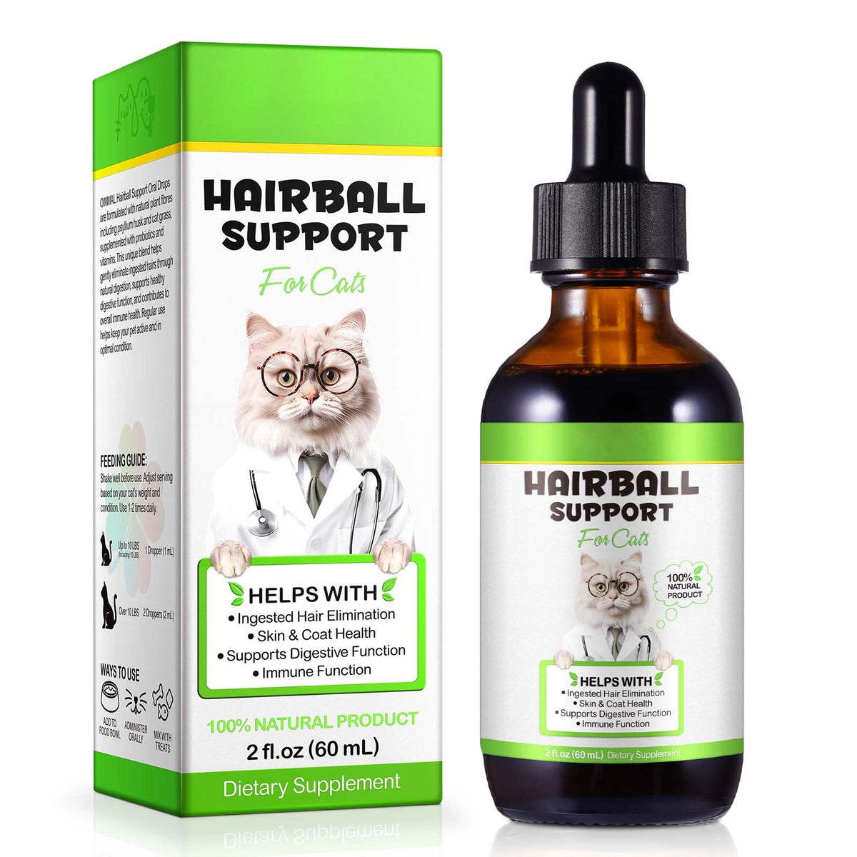 Cat Hairball Remedy Digestive Aid Drops 60ml J725813