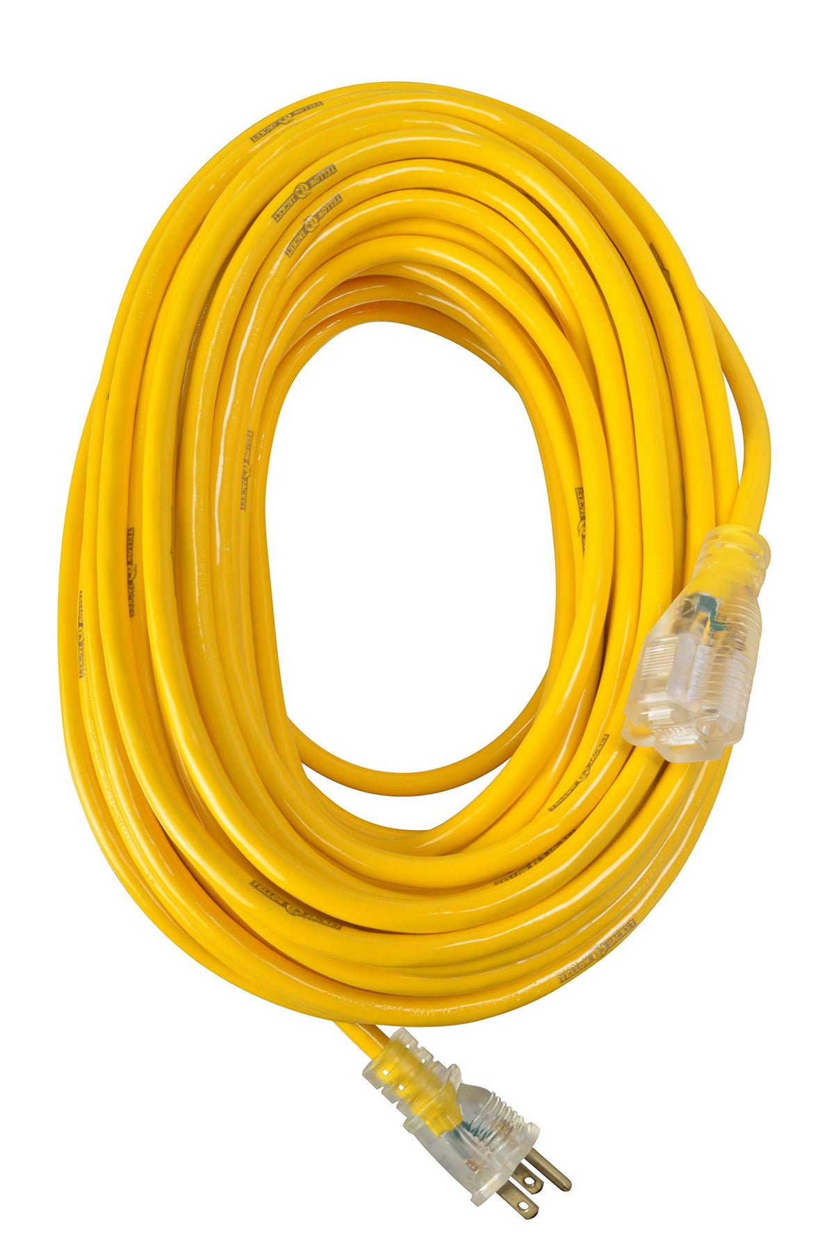 Yellow 100ft. 12/3 15Amp Heavy Duty Extension Cord S380
