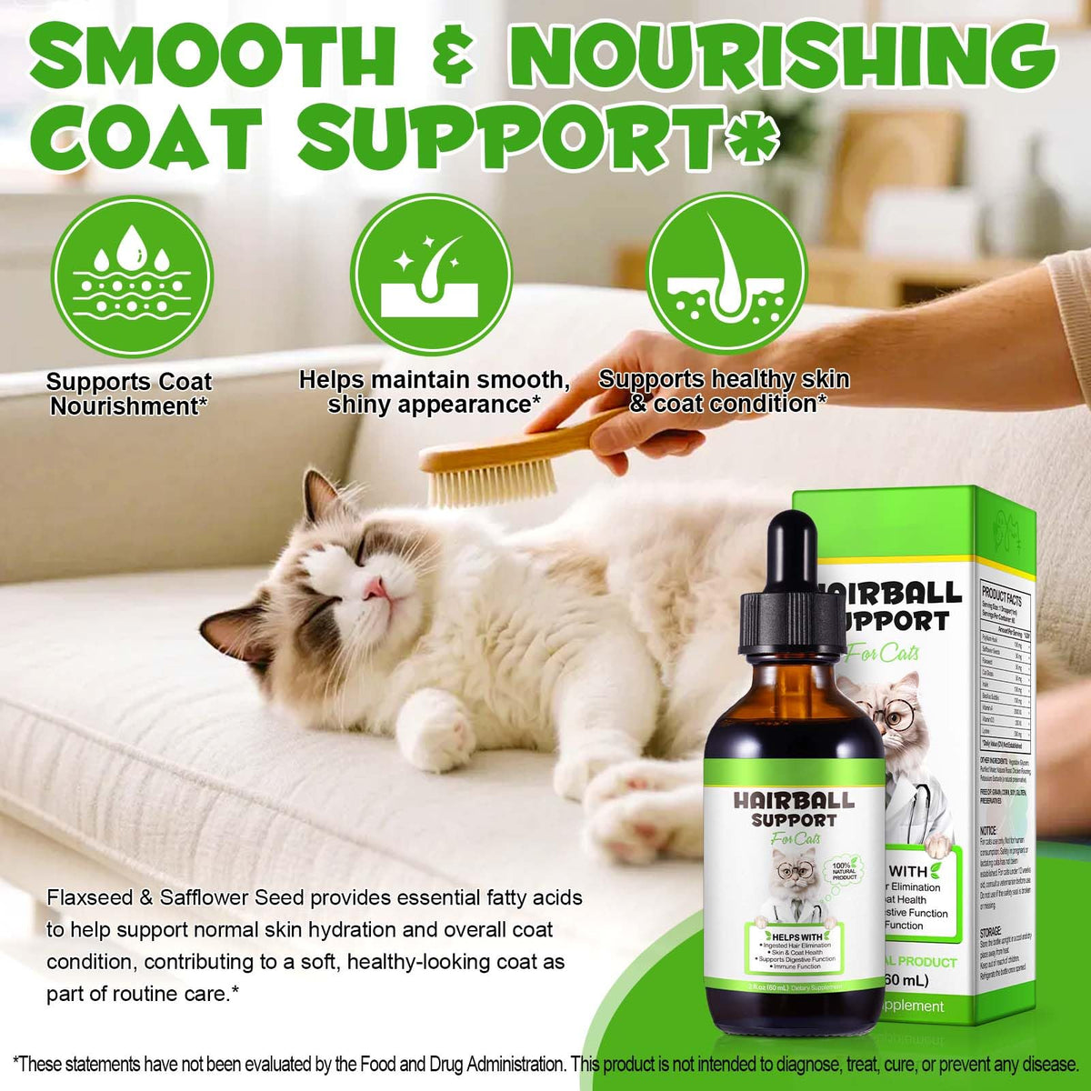 Cat Hairball Remedy Digestive Aid Drops 60ml J725813